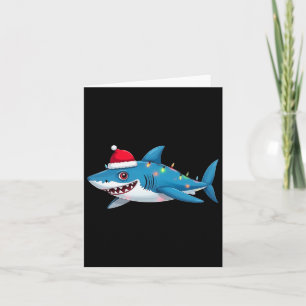 Santa Jaws Shark Christmas Lights Merry Sharkmas X Karte