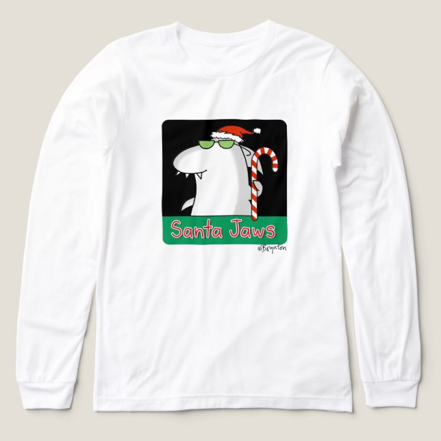 Santa Jaws Tri-Blend Shirt (Design Vorderseite)