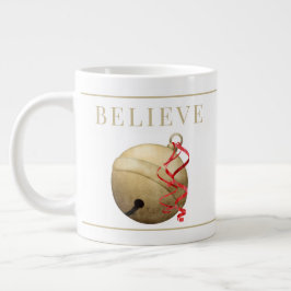 Santa JINGLE BELL, GLAUBE Typografie Riesenkaffee Jumbo-Tasse
