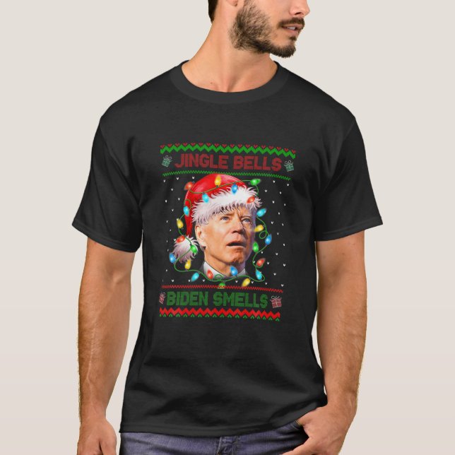 Santa Joe Biden Christmas Jingle Bells Biden Riech T-Shirt (Vorderseite)