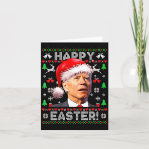 Santa Joe Biden Frohe Ostern hässliches Weihnachte Karte