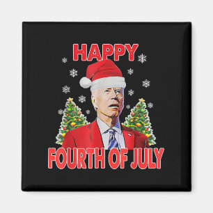 Santa Joe Biden Frohes 4. Juli Lustiges Frohes Wei Magnet