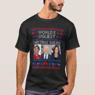 Santa Joe Biden Funny World Ugliest Weihnachts Swe T-Shirt