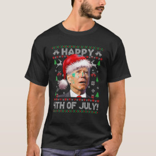 Santa Joe Biden Glückwunsch 4. Juli Ugly Weihnacht T-Shirt