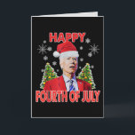 Santa Joe Biden Happy 4. Juli Weihnachten<br><div class="desc">Weihnachts-Weihnachtskarte am 4. Juli niedliches Design für Männer,  Frauen,  Vater,  Mama,  Kinder,  Mädchen,  Jungen,  die die lustige Biden-Weihnachtsschule am Weihnachts-,  Geburtstag-,  Neujahrs-,  Weihnachts- und Weihnachtsfeiertag Lieben.</div>