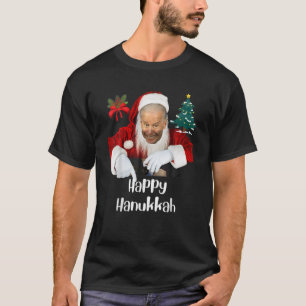 Santa Joe Biden Happy Hanukkah Christmas Funny T-Shirt