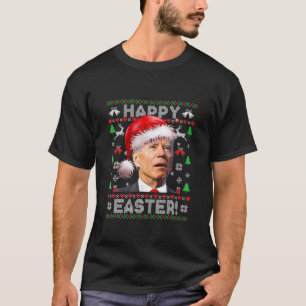 Santa Joe Biden Happy Oaster Ugly Christmas Sweate T-Shirt
