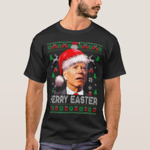 Santa Joe Biden Lustig Frohe Ostern Weihnachten Hä T-Shirt