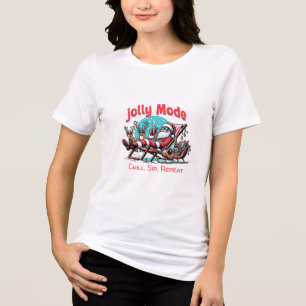 Santa Jolly-Modus: Chillen, Schlürfen, Wiederholen Tri-Blend Shirt
