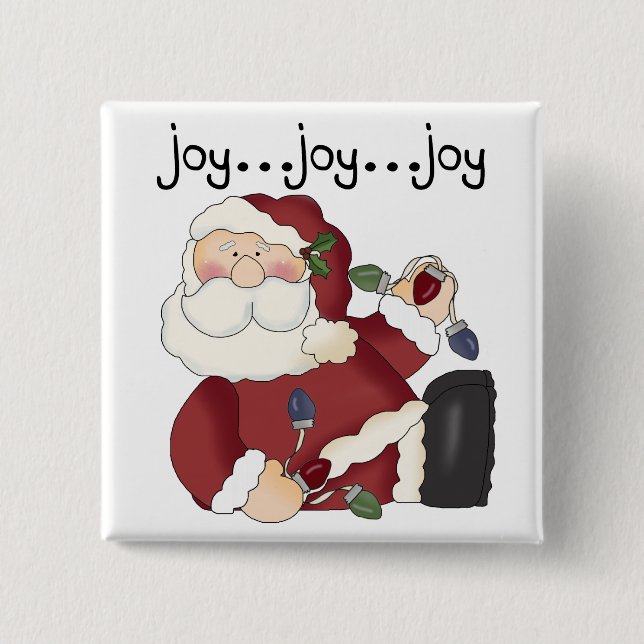 Santa Joy T - Shirt und Geschenke Button (Vorderseite)