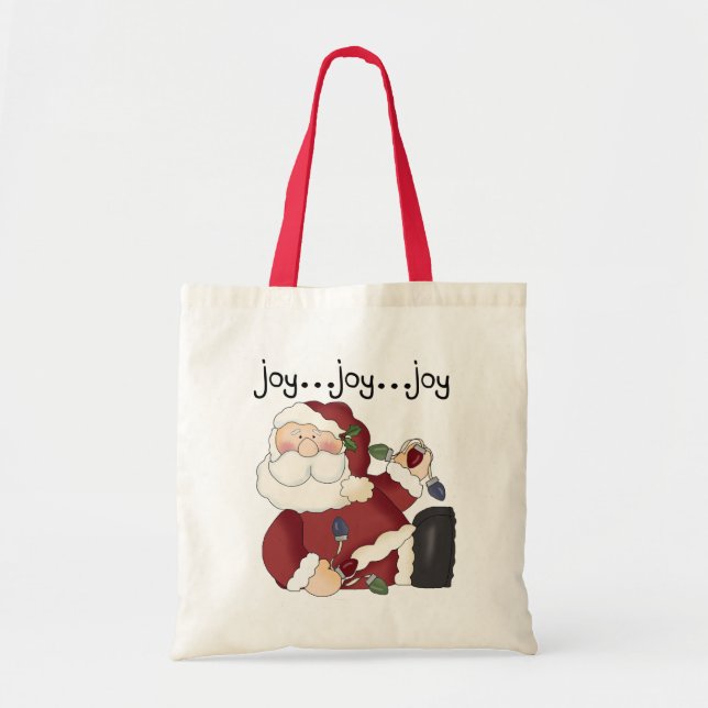 Santa Joy T - Shirt und Geschenke Tragetasche (Vorne)