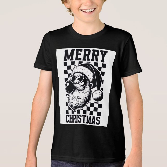Santa Just Dropped the Sickest Album of the Season Tri-Blend Shirt (Vorderseite)