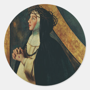 Santa Katharina von Siena von Juan Bautista Maino  Runder Aufkleber