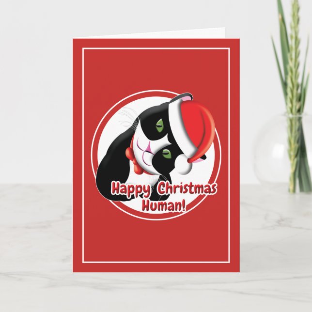 Santa Katze Karte (Vorderseite)