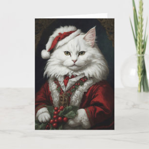 Santa Katze Weihnachtskarte Dankeskarte