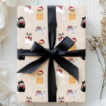 Santa Katzen Süße Haustier Katze Weihnachtsmuster