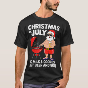Santa Keine Milch Kekse Nur Bbq Lustiges Weihnacht T-Shirt