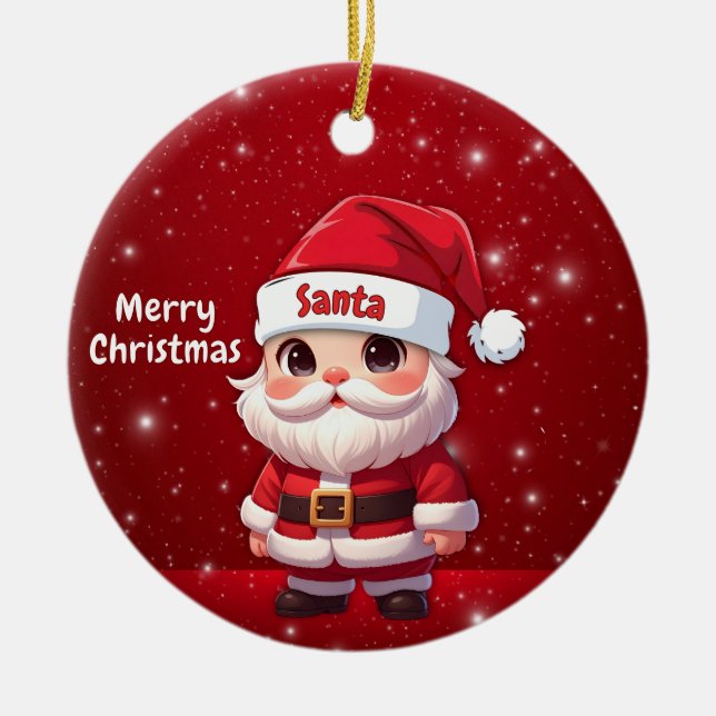 Santa 🎅🎄 keramik ornament (Vorne)
