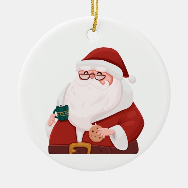 Santa Keramik Ornament (Vorne)