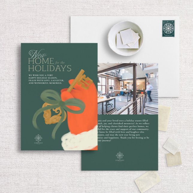 Santa Key Neue Zuhause Weihnachtsgrüße Feiertagskarte (Von Creator hochgeladen)