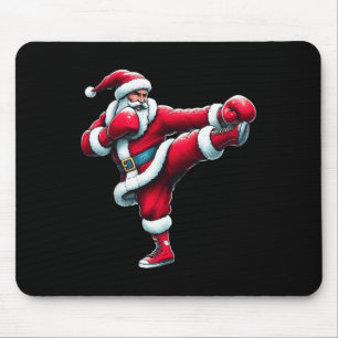 Santa Kickboxen Boxen Treten Cool Sport Weihnachte Mousepad