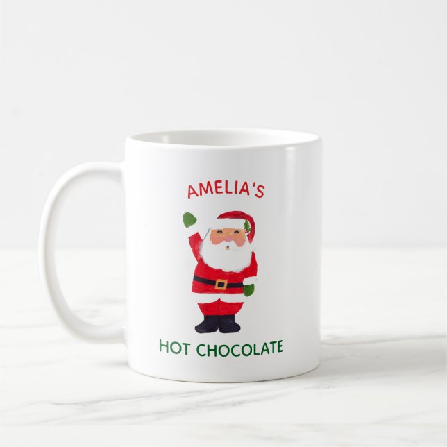 Santa Kids Children Festliche Weihnachten Niedlich Kaffeetasse (Links)