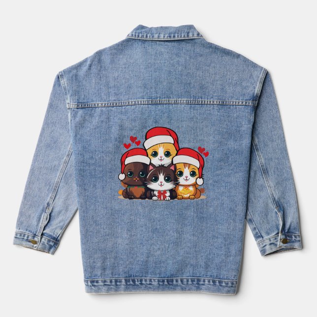 Santa Kittens Jeansjacke (Rückseite)