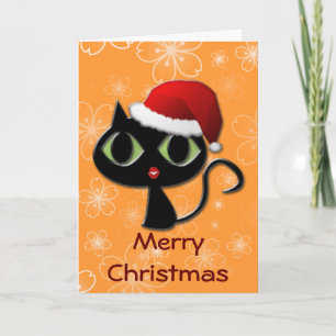 Santa Kitty Feiertagskarte
