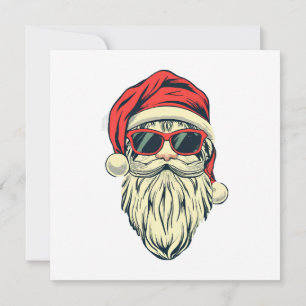 Santa-Klasse mit Brille Einladung