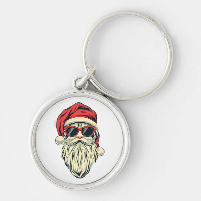 Santa-Klasse mit Brille Schlüsselanhänger (Vorne)