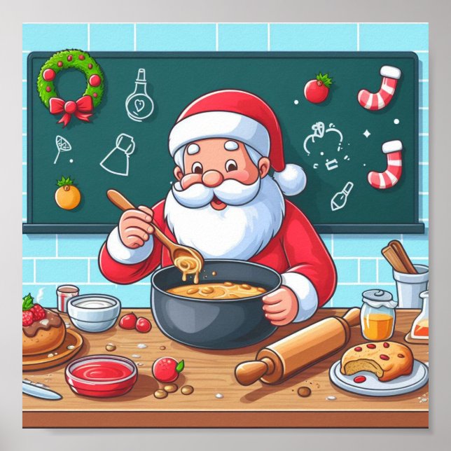 Santa-Klausel zum Kochen Poster (Vorne)