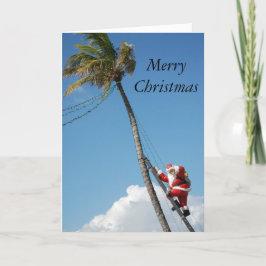 Santa Kletterpalme sonnige Florida Feiertagskarte