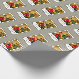 Santa klettert auf den Weihnachtsbaum, Custom Mart Geschenkpapier