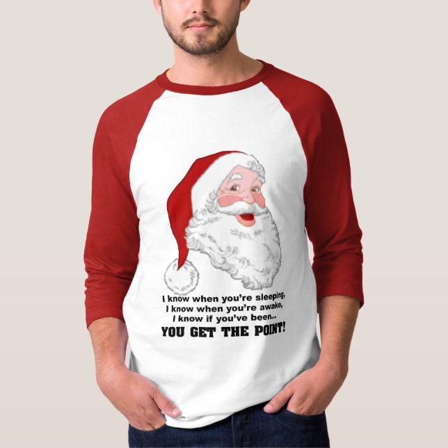 Santa Knows Shirt (Vorderseite)