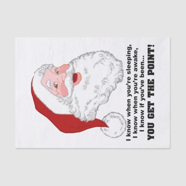 Santa Knows Tissue Seidenpapier (Vorderseite)