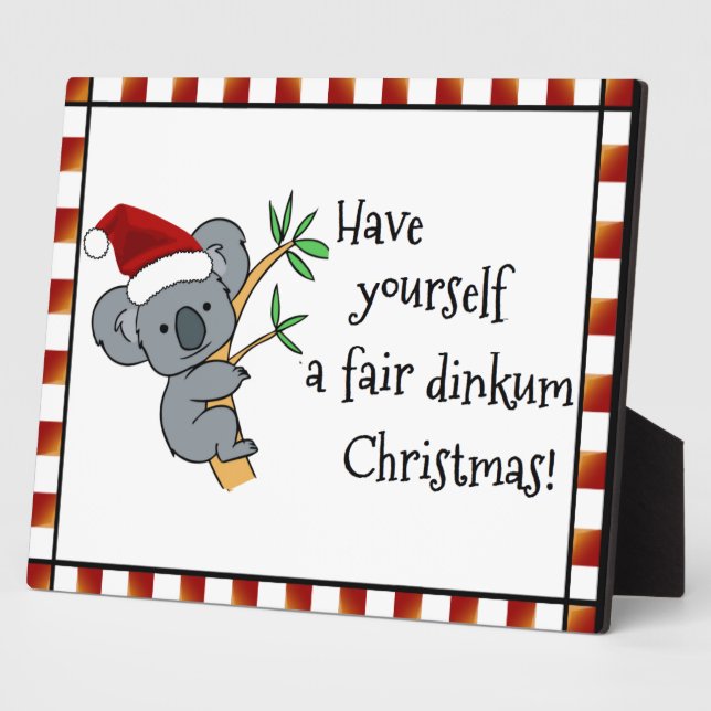 Santa Koala - Fair Dinkum Fotoplatte (Seite)