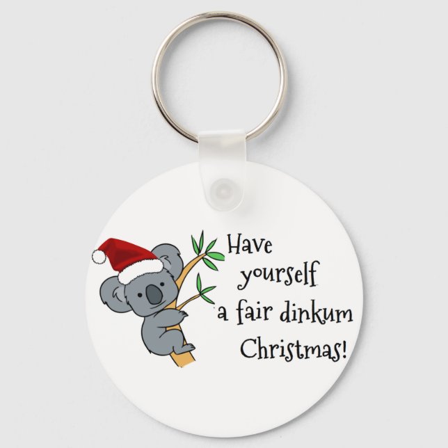 Santa Koala - Fair Dinkum Schlüsselanhänger (Vorderseite)