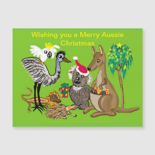 Santa koala gibt Aussie Weihnachtsgeschenke Magnetkarte