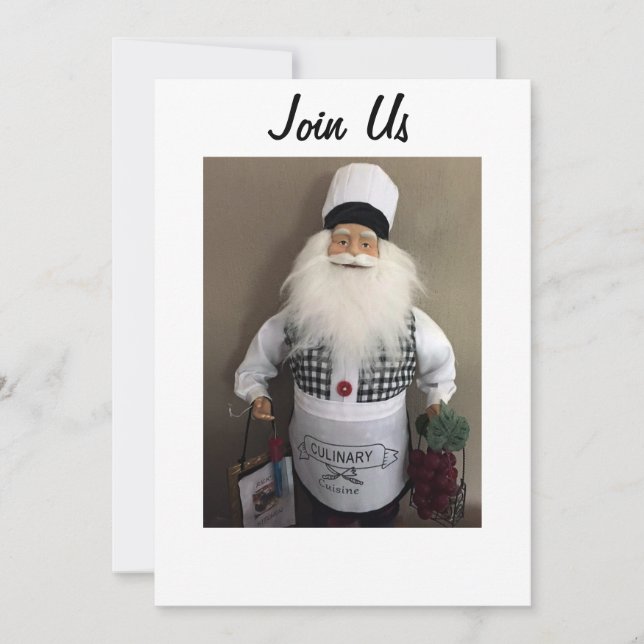 SANTA KOCH ERSUCHT ALLE ZU IHRER CHRISMAS-ANSAMMLU EINLADUNG (Vorderseite)