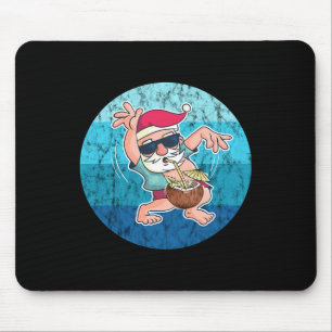 Santa Kokos Drink Vintage Ozean Wasser Weihnachten Mousepad