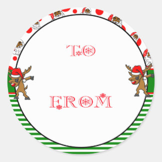 Santa kommt auf Aufkleber