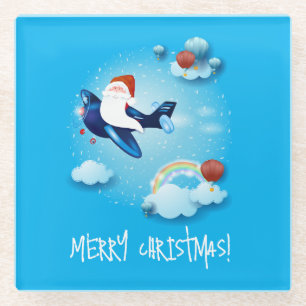 Santa kommt glasuntersetzer