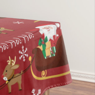 Santa kommt Muster Tischdecke
