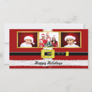 Santa-Kostüm-Fotokarte Feiertagskarte