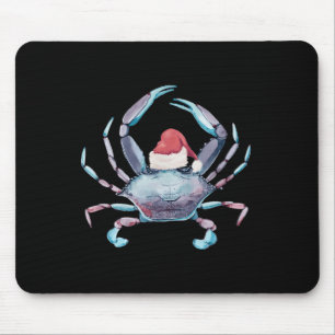 Santa-Krabben-Klausel-Küstenstrand-Weihnachten-Jul Mousepad