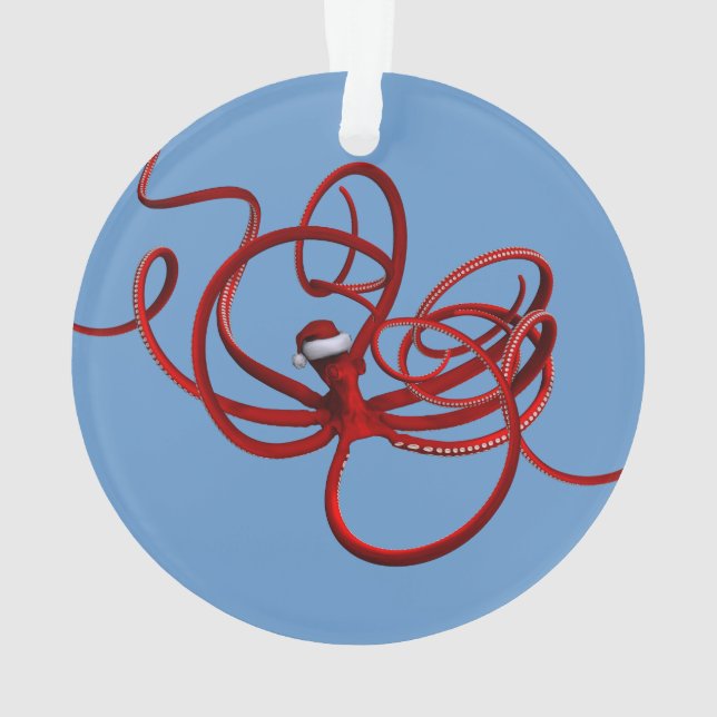 Santa Kraken Ornament (Rückseite)