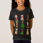 Santa Labrador Christmas Tree Lights ELF Rentier T-Shirt<br><div class="desc">Santa Labrador Weihnachtsbaum Lights ELF Rentierdog Lover</div>