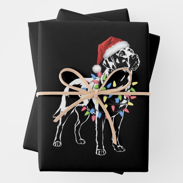 Santa Labrador Retriever Christmas Light Hund Love Geschenkpapier Set (Beispiel)