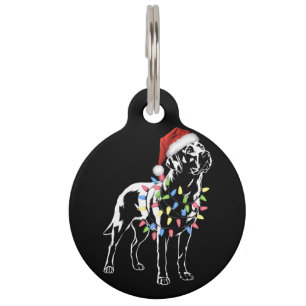Santa Labrador Retriever Christmas Light Hund Love Haustiermarke