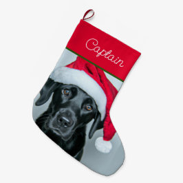 Santa Labrador Weihnachtsfeiertag Strumpf Großer Weihnachtsstrumpf
